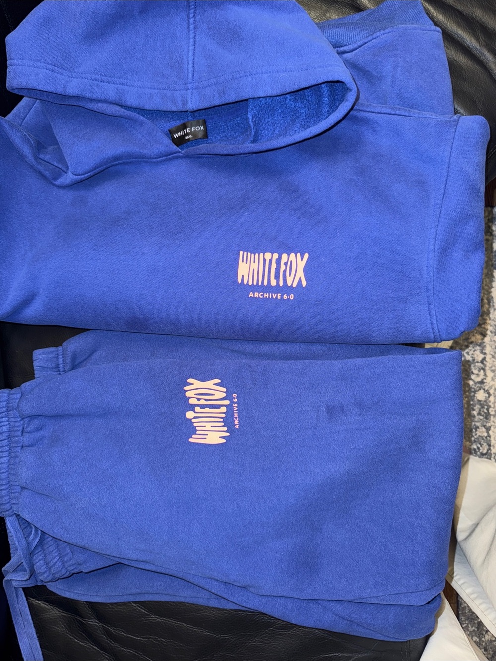White Fox Royal Blue Hoodie & Sweatpants Set